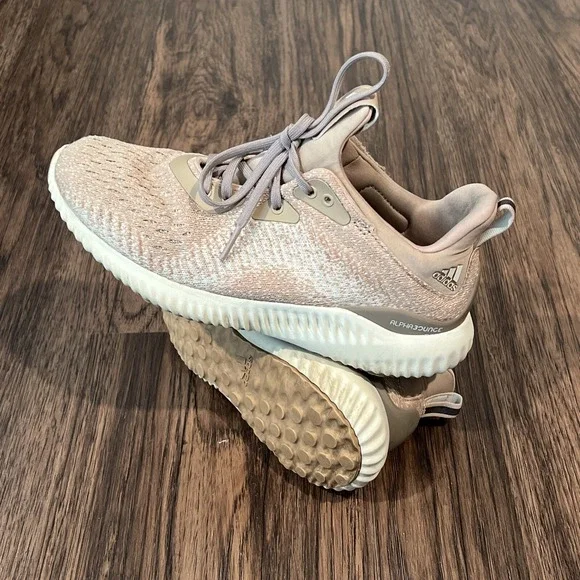 Adidas Women's Alphabounce Running Shoes Ash Pearl AC6916 Size 6.5
