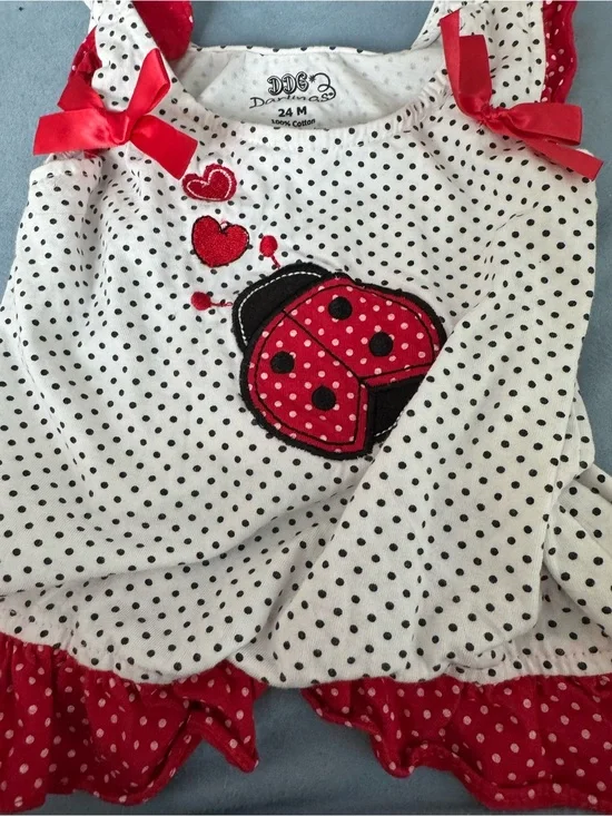 DC Red Polka Dot Ladybug Tank Top for Kids