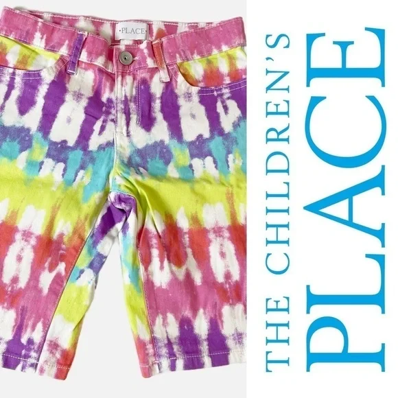 THE CHILDREN’S PLACE Girls Print Denim Skimmer Shorts - In The Pink - Size 6X/7