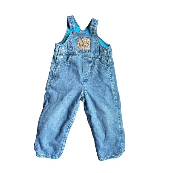 The Childrens Place Disney Lion King Simba Nala Fleece Lined Denim Overalls 18M