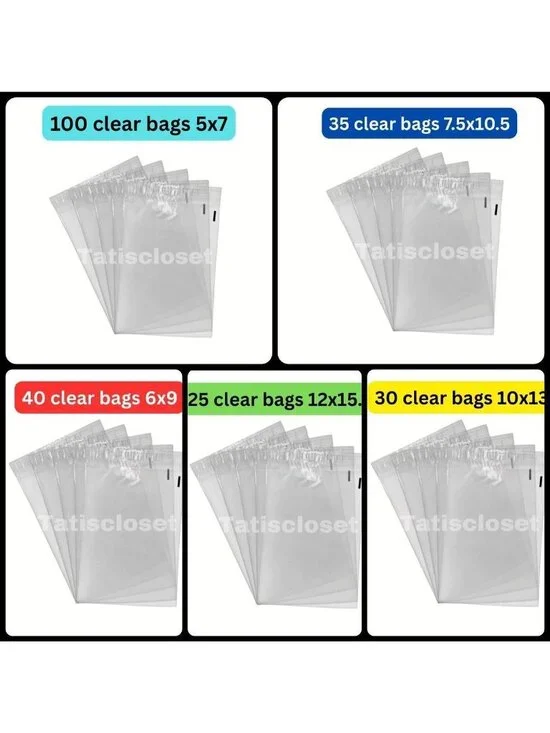 Clear Bags Bundle 100 Clear