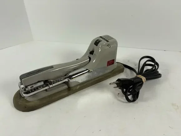 Vintage Swingline 66-A Automatic Electric Stapler Gray Tested Works w/ Cord USA
