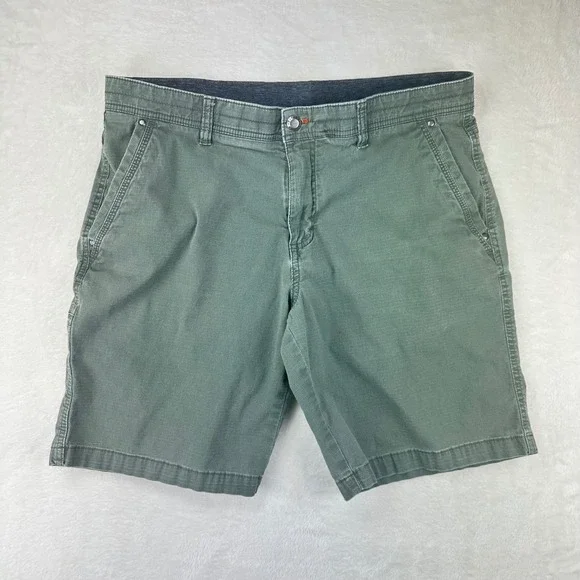 Weatherproof Cargo Shorts Mens 36 Green Beetle Regular Fit‎ Ripstop Cotton Blend