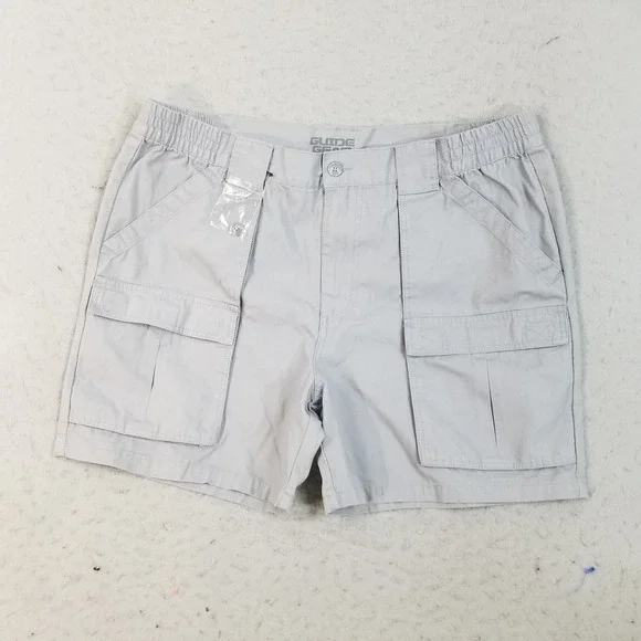 Guide Gear Cargo Shorts Mens 38 Gray Cotton Canvas Utility Tactical Outdoor 6in