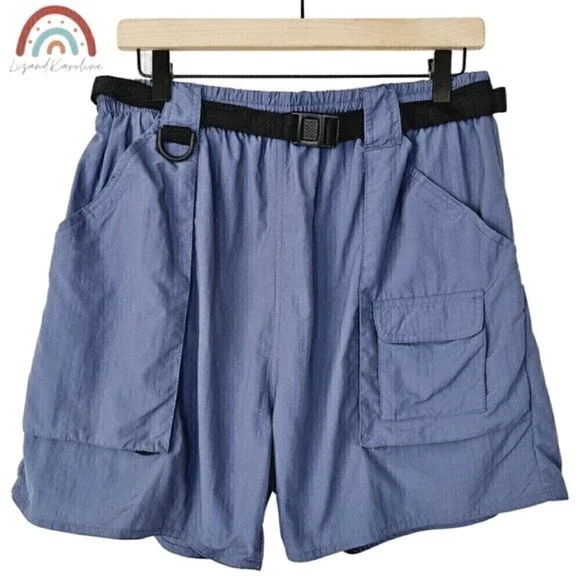 World Wide Sportsman Nylon Outdoor Hiking Athletic Sporty Men's Belted Shorts