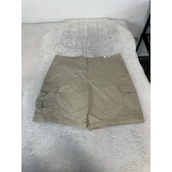 New George Men's Brown Cargo At The Knee Shorts Size 42 Stretch