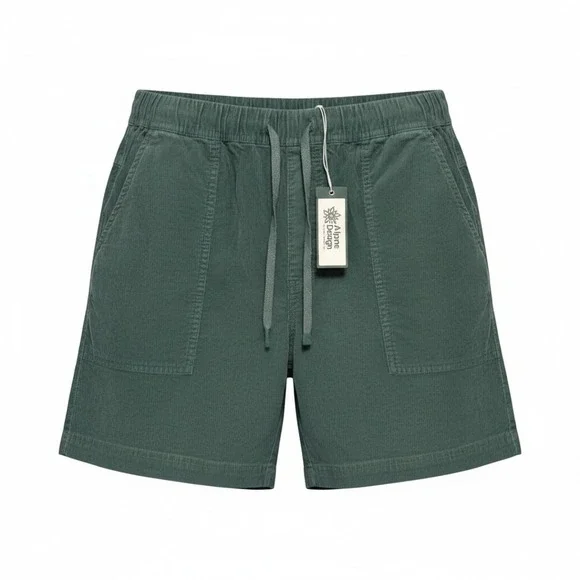Alpine Design Hike Cord Short Mens Large Faded Evergreen Corduroy Activewear