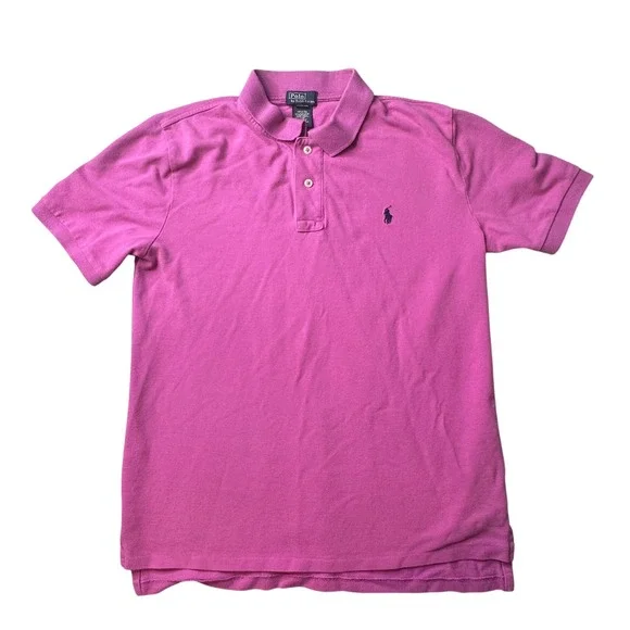 Polo Ralph Lauren Polo Shirt Kids XL 18-20 Pink Short Sleeve Pony Logo Pique