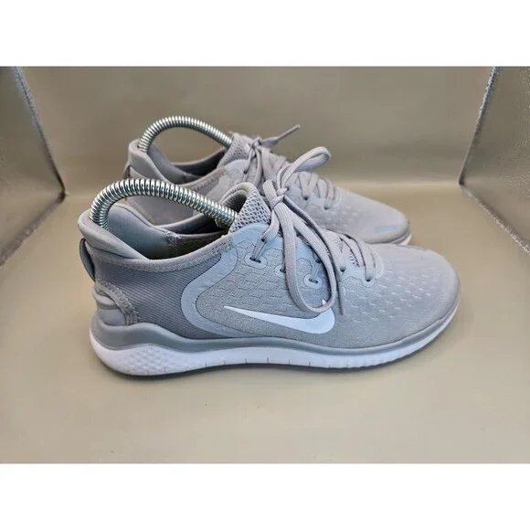 Nike Free RN 2018 Shoes Women's 7 Wolf Grey Running Athletic Barefoot Sneakers