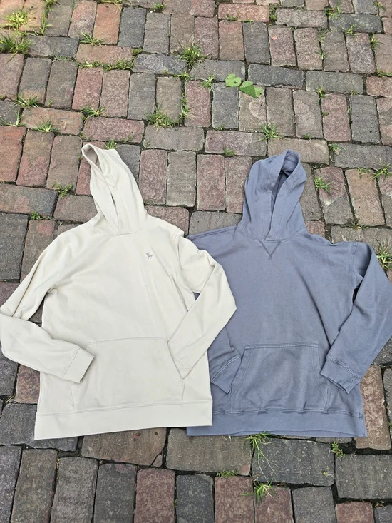 Abercrombie Kids Hoodie Bundle Tan Thin Fleece Grey AF Essentials Soft BTS Fall
