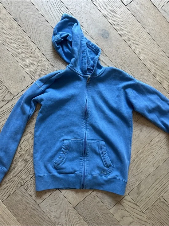 abercrombie kids Light Blue Zip-Up Hooded Sweatshirt