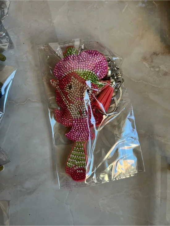 Sparkling Pink  Keychain