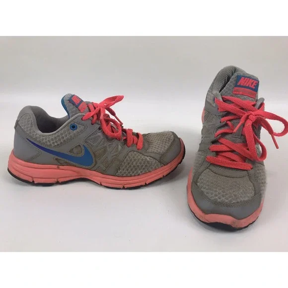 Nike Air Relentless 2 Womens 7.5 M Running Shoes 512083 017 Gray Orange Sneakers