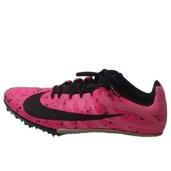 Nike Zoom Rival M 9 Track Spikes Womens 8.5 Pink Black‎ Splatter 907565-603
