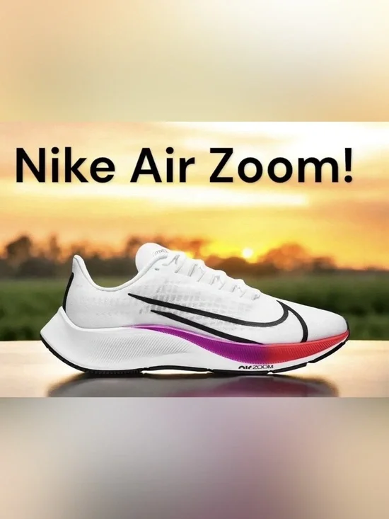 Nike Air Zoom Pegasus 37 White Multi-Color. Size 9. New without Box. Running.