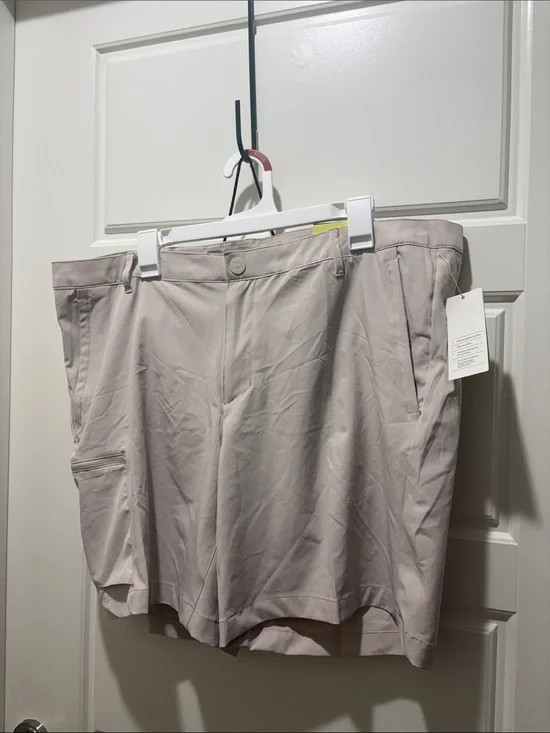 Khaki Cargo Golf Shorts
