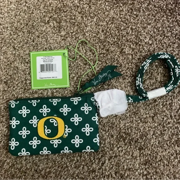 NWT Vera Bradley Oregon Zip Id Lanyard Card Holder