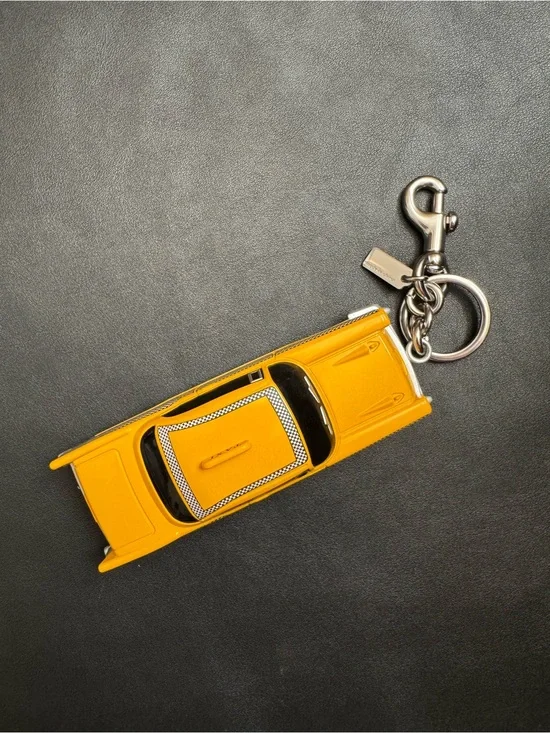Coach Large Yellow Taxi Bag Charm Keychain