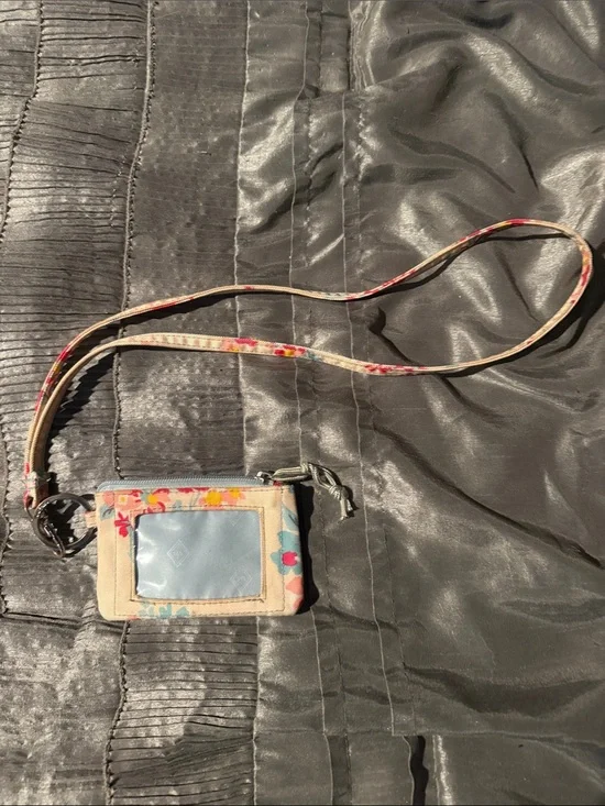 Vera Bradley Floral Wristlet ID Holder with Clear Window
