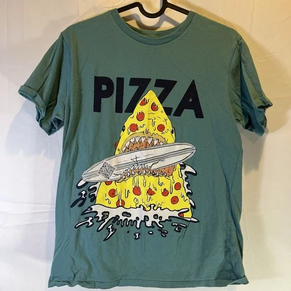 Childrens Place Shirt‎ Boys XLarge 14 XL Graphic Short Sleeve Pizza Shark TCP