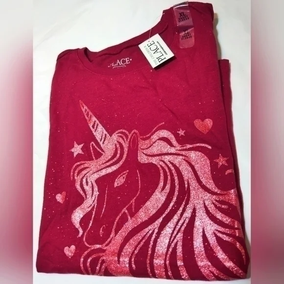 The Children's Place Unicorn Hearts Short Sleeve T-Shirt