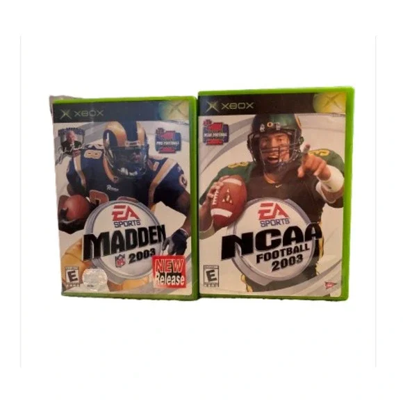 XBOX EA Sports Madden Football & NCAA Football‎ 2003 with Cases and Instructions
