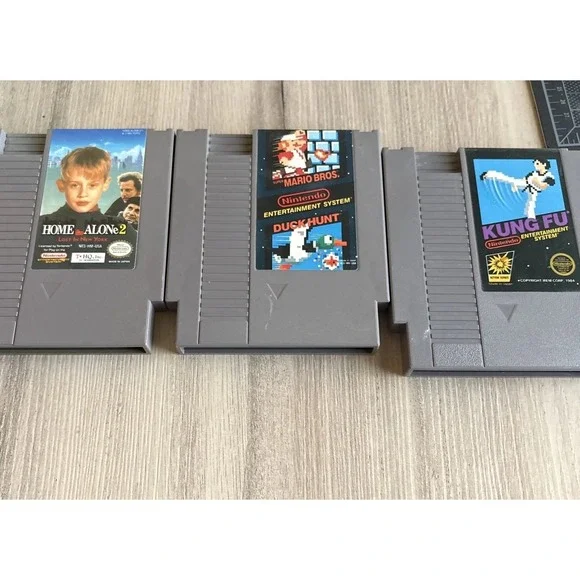 Lot Of 3 NES Nintendo Games Home Alone 2, Super Mario/Duck Hunt, King Fu Tested!