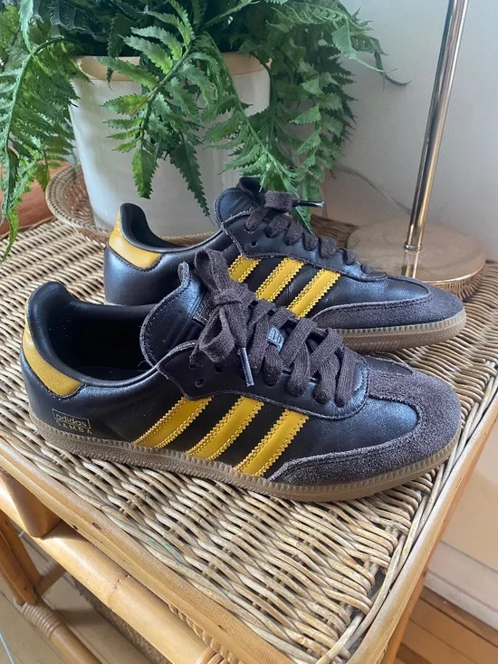 Adidas Samba OG Brown/Yellow stripes