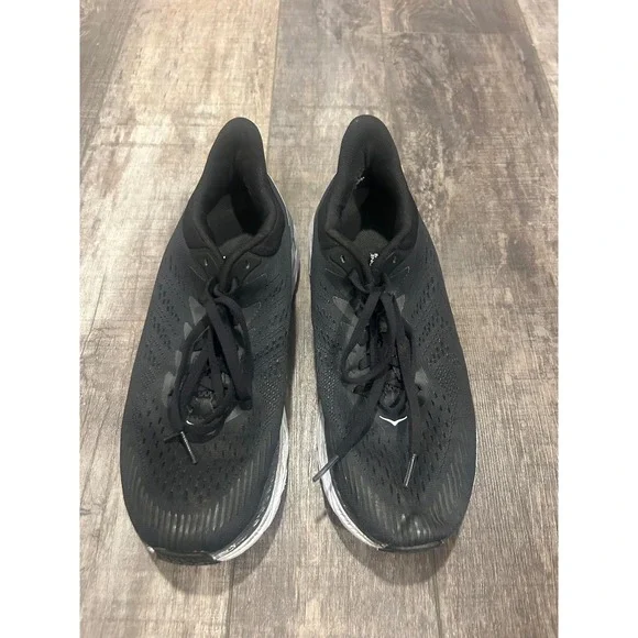 Hoka One One Clifton 7 Black White Running‎ Shoes Womens Size 8.5 1110509