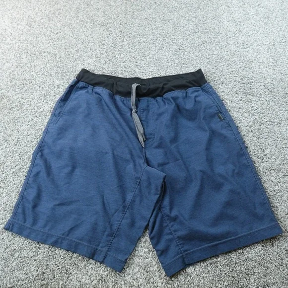 PrAna Shorts Mens L Blue Drawstring Athletic Performance Stretch Outdoor Hike