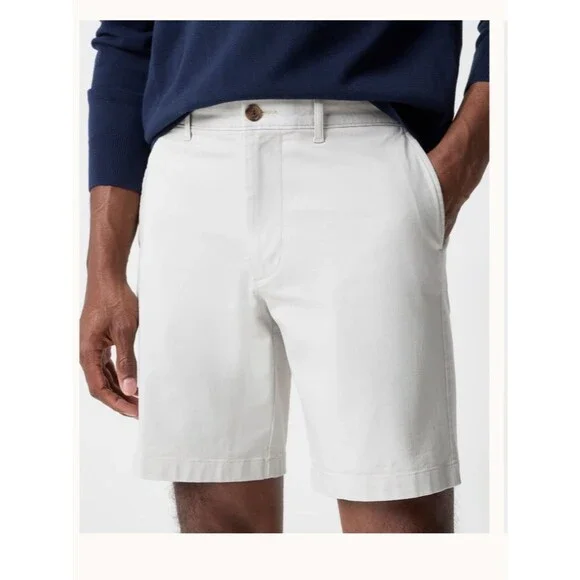 NEW J. Crew Factory Men’s 9” Flex Chino Shorts Stone Size Waist 40