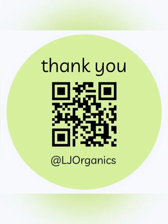 50 CUSTOM STICKERS - 2” ROUND - “THANK YOU” - W/ YOUR QR CODE & CLOSET NAME