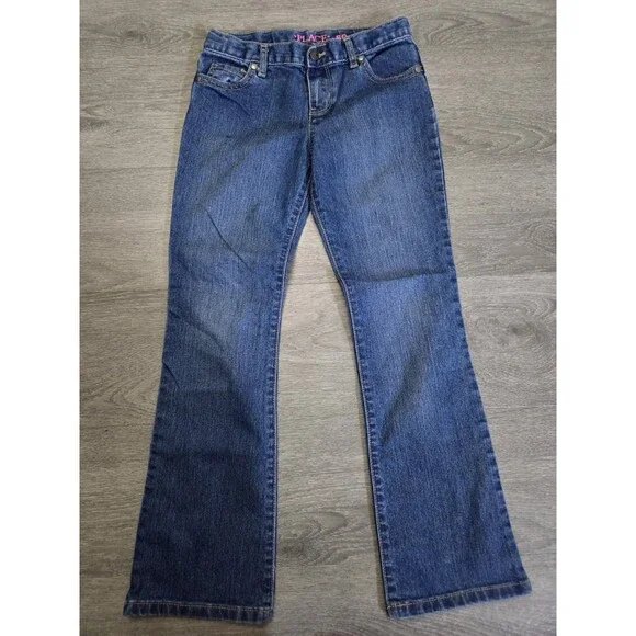 The Children's Place Bootcut Jeans Girls Size 10 Blue Stretch Denim 28x31