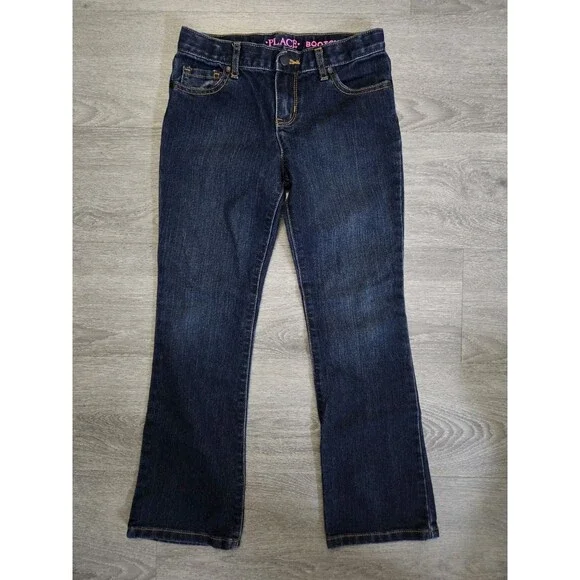 The Children's Place Bootcut Jeans Girls Size 10 Dark Wash Stretch Denim