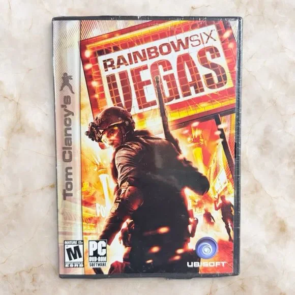 Tom Clancys Rainbow Six Vegas Game, Manual DVD-ROM For PC Windows New Sealed