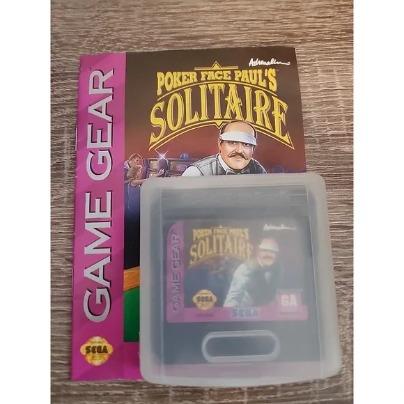 USED‎ SEGA POKER FACE GAME GEAR WITH CASE & INSTRUCTION MANUAL