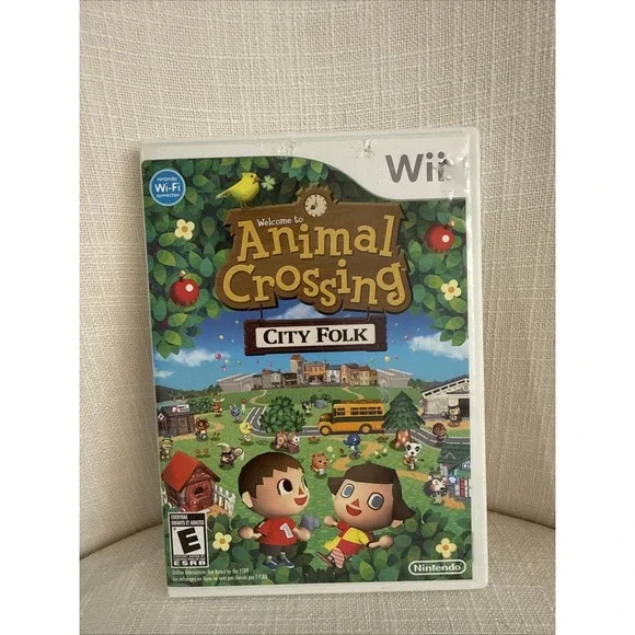 Animal Crossing City Folk Nintendo Wii  CIB‎ 2008 VERY GOOD!