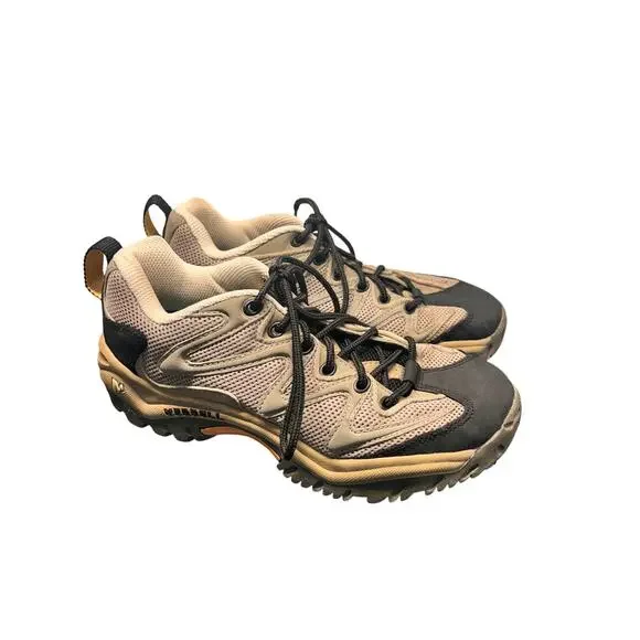 Merrell Sonora Ventilator Taupe Synthetic Lace Up Athletic Shoes Taupe Size 7‎