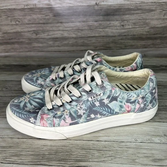 Taos Plim Soul Canvas Sneakers Low Top Floral Comfort Shoes Lace up Womens 9