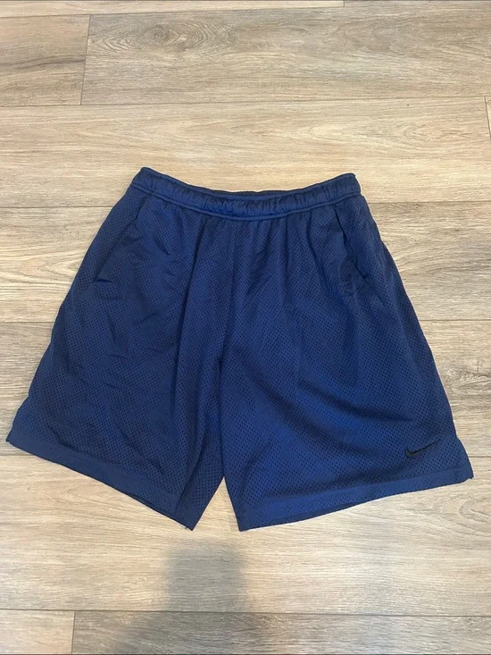 Nike Men's Dark Navy Blue Mesh Athletic Shorts Size Large