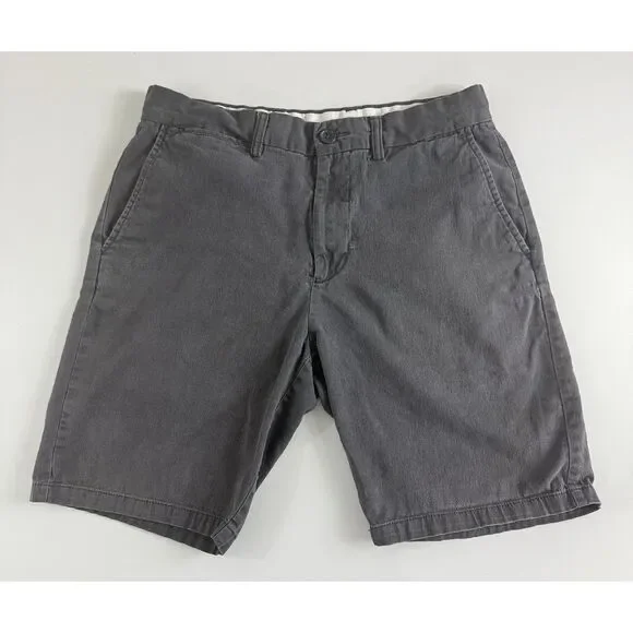 Old Navy Ultimate Slim Built-In Flex Shorts Men's 32 Gray 10 Inseam Chino