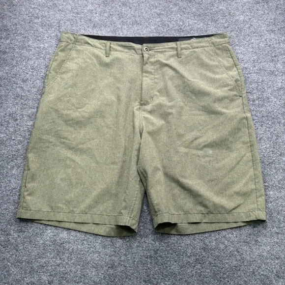 Volcom Surf & Turf Hybrid Shorts Mens 42 Green 10in Stretch Water Casual
