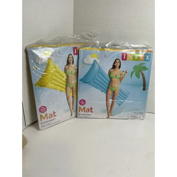 Intex Pool Float Inflatable Mats Set Of 2 Swimming Lounger Water 72x27