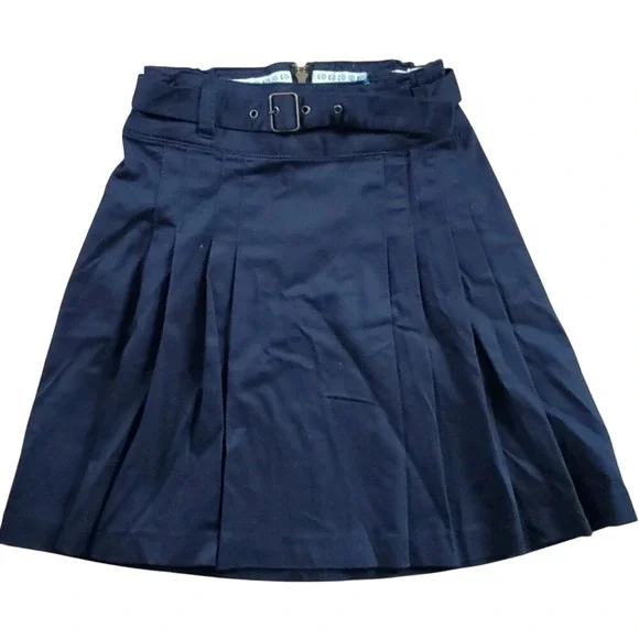 Children's Place Girls Navy Pleated Uniform Skirt Size 6X/7‎