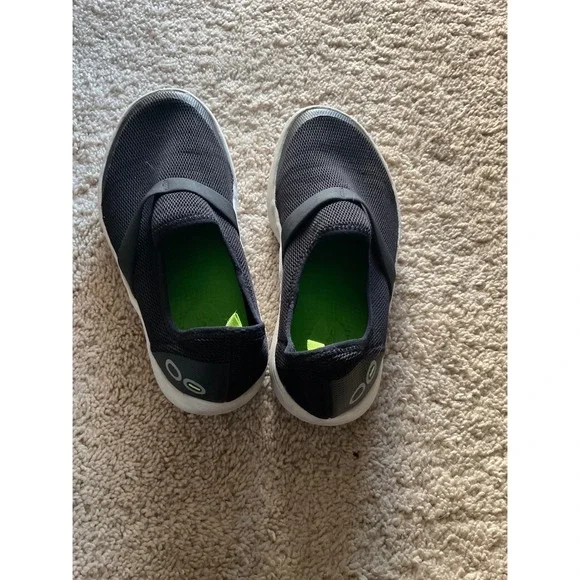 OOFOS Black‎ Mesh Slip On Shoes W 6.5 EU 37.5 Recovery Athletic Sneakers