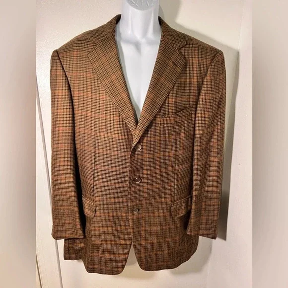 Ermenegildo Zegna/beercroft & bull, 42L cashmere plaid, button front sports coat