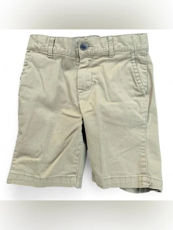 Tan Khaki Uniform Shorts with Adjustable Straps