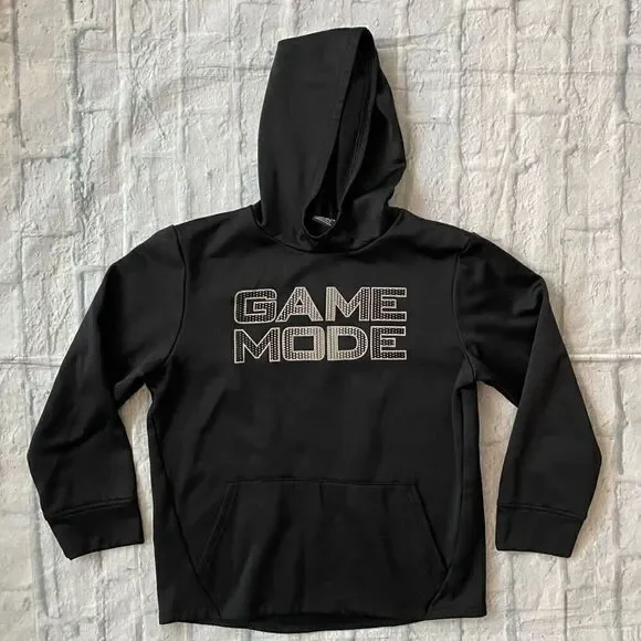 The Childrens Place sport youth boys L 10-12 pullover game mode hoodie black