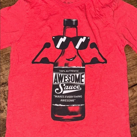 The Children's Place Red Awesome Sauce Tee