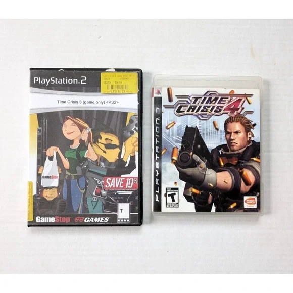 READ Time Crisis 3 & 4 Sony Playstation PS2 PS3 Tested Working Game Only